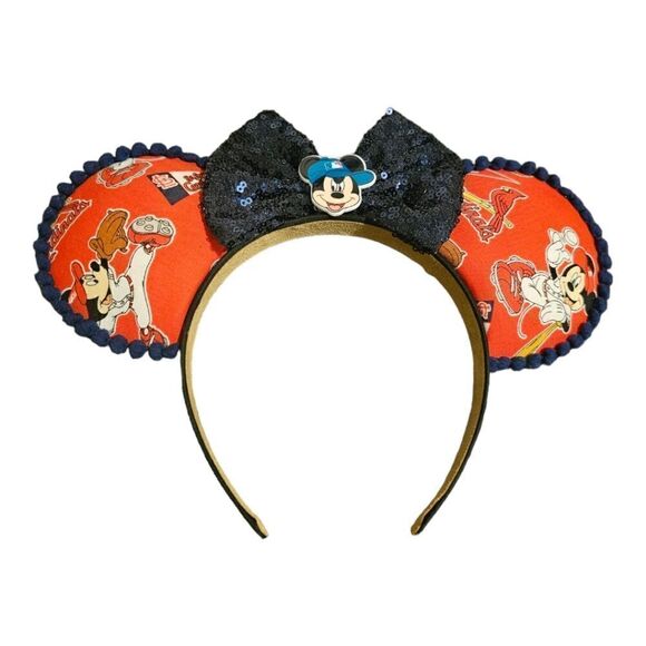 MICKEY MOUSE Ears Sequin St. Louis Cardinals Headband - Picture 1 of 7